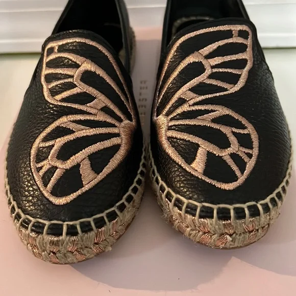 Sophia Webster butterfly espadrille black pink size 6 made in Spain - BNWT! 🦋💕 - Picture 6 of 9